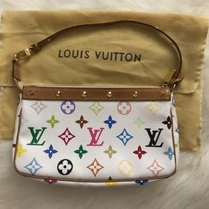 Louis Vuitton White Multicolore  Pochette